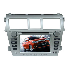 Ajuste 2DIN coches reproductor de DVD para Toyota Vios con Radio Bluetooth TV estéreo sistema de navegación GPS